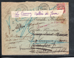 1906 , 10 Rp, , Klar " PRILLY " Auf  Irrläufer-Brief Nach Frankreich ,rückseitig 9 Versch. Stempel Und 1 Aufkleber #184 - Brieven En Documenten
