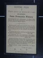 Jean François Fleury Seloignes 1899 à 78 Ans - Devotieprenten