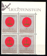 Liechtenstein 534 Postfrisch Als 4er Einheit #JJ089 - Altri & Non Classificati