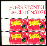 Liechtenstein 520 Gestempelt Als 4er Einheit #JJ107 - Altri & Non Classificati