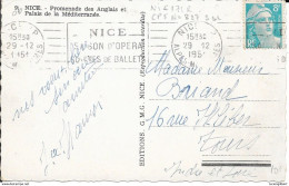 ALPES MARITIMES 06 - NICE RP - FLAMME N° 171 RP  -  NICE SAISON D'OPERA SOIREES BALLETS- 1951 -  BELLE FRAPPE - Oblitérations Mécaniques (flammes)