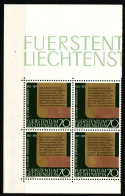 Liechtenstein 546 Postfrisch Als 4er Einheit #JJ176 - Altri & Non Classificati