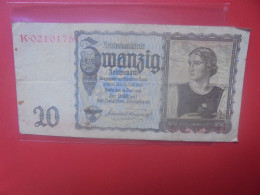 3eme REICH 20 MARK 1939 Circuler (B.33) - 20 Reichsmark