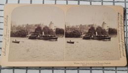 Vue Du Château De Windsor Prise Sur La Tamise, Angleterre. Underwood Stéréo - Stereoskope - Stereobetrachter