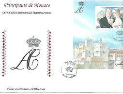 Monaco- FDC- 2011- Mariage Princier ( 2 Grandes Enveloppes +1 Petite) - FDC