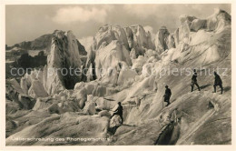 13150521 Rhonegletscher Glacier Du Rhone Ueberschreitung Bergsteiger Am Seil Rho - Other & Unclassified