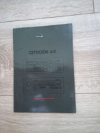 Mode D’emploi Auto-radio Citroen AX - Auto