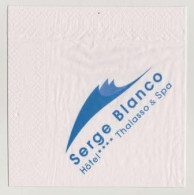 Serviette Papier Au Nom De Serge BLANCO (Ancien Joueur Et Capitaine De L'Equipe De France De Rugby) [Di431] - Servilletas Publicitarias