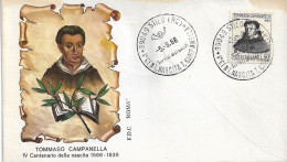 Fdc Roma: CAMPANELLA 1968; No Viaggiata; AS_Stilo - FDC