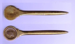 Ouvre Lettre Coupe Papier NAPOLEON 1er Bronze Chantilly Médaille De Louis RAULT [Bte Stylo] (_Di386) - Briefopener