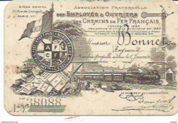 YA / Old Railway Identity Card Carte D'identité Chemin De Fer SNCF 1928 TRAIN - Tessere Associative