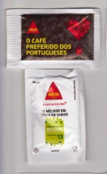 Sachet De Sucre " DELTA O Café Preferido Dos Portugueses " Coeur Sur Fond Noir (scann Recto-verso) [S092]_Di128 - Suiker