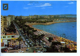 CPSM 10.5 X 15 Alpes Maritimes  CANNES  La Croisette Et Ses Plages   Les Jardins Et Une Partie Du Port Pierre Canto - Cannes