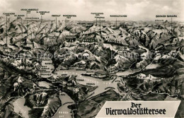 13143603 Vierwaldstaettersee SZ Und Umgebung Alpenpanorama Aus Der Vogelperspekt - Andere & Zonder Classificatie