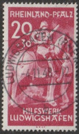 Franz. Zone- Rheinland Pfalz: 1949, Mi. Nr. 30,  20+10 Pfg. Carl Schurz,  Tagesstpl. LUDWIGSHAFEN - Rhine-Palatinate