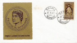 Fdc ReRu: PLINIO IL GIOVANE 1961; No Viaggiata; AF_Napoli - FDC