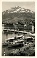 13136980 Luzern Vierwaldstaettersee Bootsanleger Dampfer Bruecke Blick Zum Pilat - Autres & Non Classés