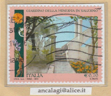USATI ITALIA 2014 - Ref.1268 "GIARDINO DELLA MINERVA, SALERNO" 1 Val. - - 2011-20: Gebraucht