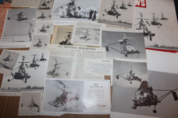 Lot De 28g D'anciennes Coupures De Presse De L'appareil Volant Gyrodyne XRON-1 'Rotorcycle" - Aviación