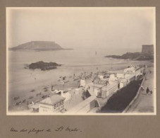 2 PHOTOS ORIGINALES " Une Des Plages De ST MALO Et Vue Sur Les Remparts De ST MALO " 1928/29 _PHOT092A ET B - Luoghi