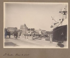 2 PHOTOS ORIGINALES " St MALO Chargement Des Pommes De Terre Pour L'Angleterre Et Vue Sur Les Bassins " _ PHOT093A ET B - Lugares