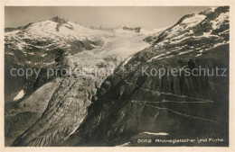 13116300 Rhonegletscher Glacier Du Rhone Mit Furka Rhone Rhone - Sonstige & Ohne Zuordnung