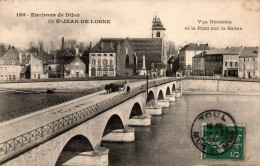 N°1200 W -cpa Saint Jean De Losne -vue Générale Et Le Pont Sur La Saône- - Altri & Non Classificati