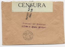 ITALIA 25C SOLO LETTERA COVER CACHET ROUGE MILANO ESTERA 1918 TO GENEVE SUISSE CENSURA + COMMANDO 20E DIVISIONE MILITAIR - Storia Postale