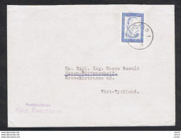 SWEDEN: 1955 COVERT WITH 40 + 10 O. BLUE  (371) - TO GERMANY - Storia Postale