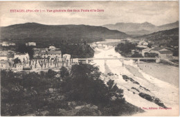 FR66 ESTAGEL - Fau - Vue Générale Des Deux Ponts Et La Gare - Belle - Andere & Zonder Classificatie