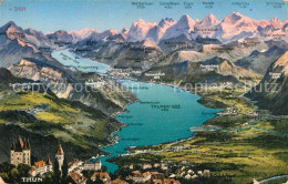 13114742 Thun BE Thunersee Und Umgebung Alpenpanorama Aus Der Vogelperspektive T - Andere & Zonder Classificatie