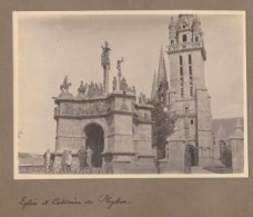 2 PHOTOS ORIGINALES " Eglise Et Calvaire De Pleyben Et Calvaire De Tronoan " 1928/29 " " PHOT099A ET B - Places