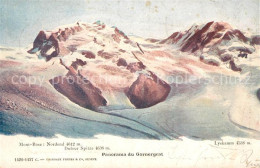 13114704 Gornergrat Zermatt Mont Rose Dufour Spitze Lyskamm Gebirgspanorama Wall - Andere & Zonder Classificatie