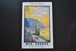 Nice - Genova In Connection With The P.L.M Marseille Autocar Service ENIT 1926 Rapallo Fares San Remo Time-table Horaire - Europe