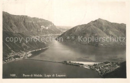 13114674 Melide Lago Di Lugano Ponte Di Melide Veduta Aerea Melide - Otros & Sin Clasificación