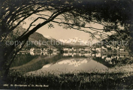 13114653 St Moritz Bad GR Uferpartie Am St Moritzersee Wasserspiegelung Alpenpan - Sonstige & Ohne Zuordnung