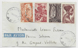 AEF 40C+60C+2FR+20FR LETTRE COVER AVION YALINGA 7 MAI 1950 TO ?? - Storia Postale