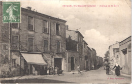 FR66 ESTAGEL - Fau - Avenue De La Gare - Animée - Belle - Altri & Non Classificati