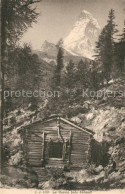 13114174 Zermatt VS Berghuette Blick Zum Matterhorn Walliser Alpen  - Autres & Non Classés