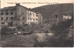 FR66 ESTAVAR - Librairie Fau - Entrée Du Village Et La Poste - Animée -  Pas Courante - Belle - Autres & Non Classés