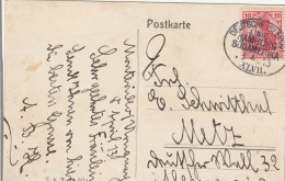 Allemagne Cachet Maritime Deutsche Seepost Hamburg / Südamerika Sur Carte Montevideo 1913 - Lettres & Documents