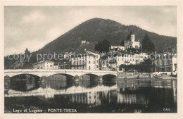 13105204 Ponte Tresa Lago Di Lugano Teilansicht Bruecke Schloss Ponte Tresa - Sonstige & Ohne Zuordnung