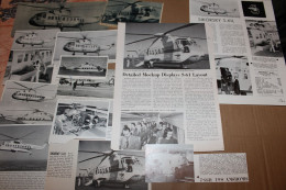 Lot De 82g D'anciennes Coupures De Presse De L'hélicoptère Américain Sikorsky S-61 Et Sa Version Militaire HSS-2 - Fliegerei