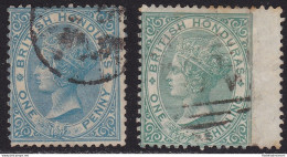 1865 BRITISH HONDURAS, SG 1+3 USATI - Autres & Non Classés