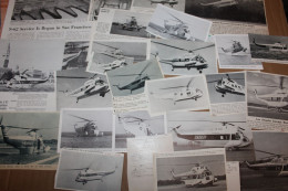 Lot De 49g D'anciennes Coupures De Presse De L'hélicoptère Américain Sikorsky S-62 - Aviazione