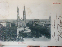 GERMANY KATHOL KIRCHE  Wiesbaden - St. Bonifatius-Kirche Mit Luisenplatz VB1908 TAX FRANCE JV6286 - Wiesbaden