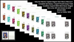 1999 USA UN World Leaders Millennium Summit - Italy San Marino Captain Regent Gian Marco Marcucci - Rare Set MNH - Other & Unclassified