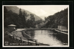 AK Bad Bertrich, Strandbad Mit Bänken  - Bad Bertrich