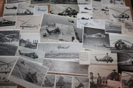 Lot De 102g D'anciennes Coupures De Presse De L'hélicoptère Américain Sikorsky S-58 Et Versions Militaires Et étrangères - Fliegerei