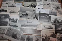 Lot De 102g D'anciennes Coupures De Presse De L'hélicoptère Américain Sikorsky S-58 Et Versions Militaires Et étrangères - Aviación